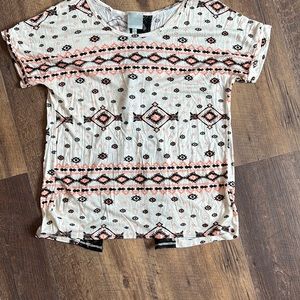 Freshwear graphic rayon top